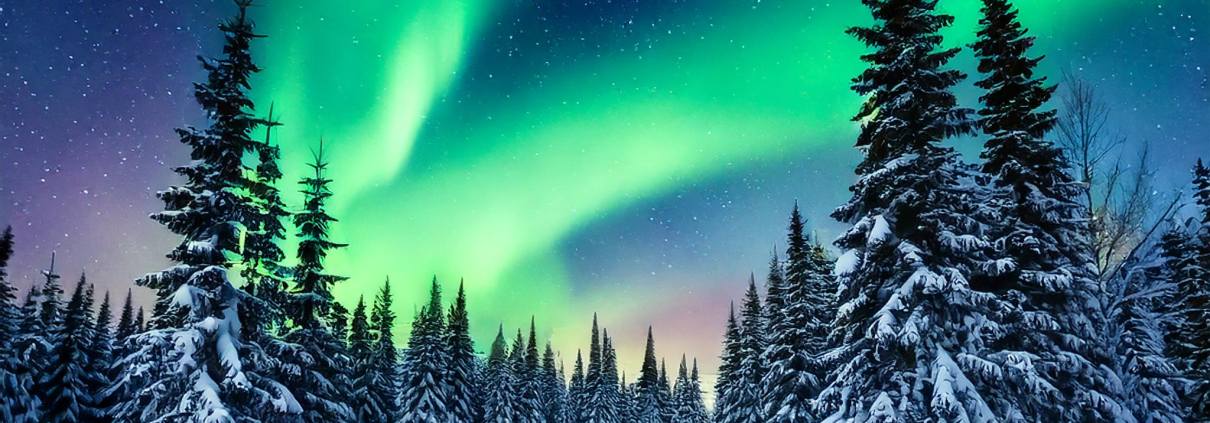 Nordlys Sjusjøen ved Lillehammer